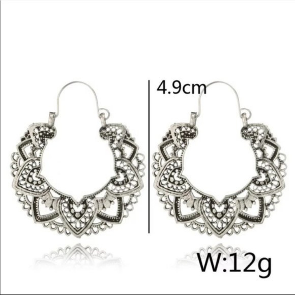 Vintage Antique Silver Dangle Earrings - Picture 3 of 3